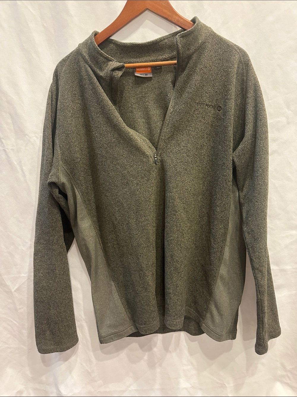 Merrell Olive Green Men’s Half-Zip Pullover Sweater